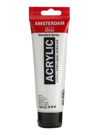 AMSTERDAM STANDARD 120ML Zink white 104