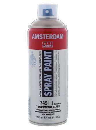 AMSTERDAM SPRAY 400ML - 745 transparent black