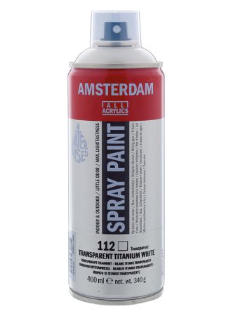 AMSTERDAM SPRAY 400ML - 112 transparent titanium white