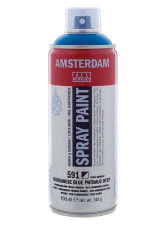 AMSTERDAM SPRAY 400ML - 591 manganese blue phthalo deep