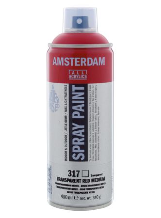 AMSTERDAM SPRAY 400ML - 317 transparent red medium