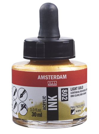 Amsterdam Ink 30ml - 802 Light Gold