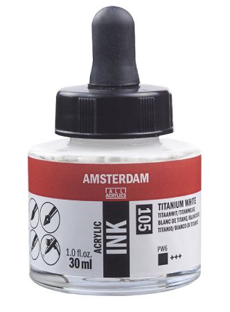 Amsterdam Ink 30ml - 105 Titanium White