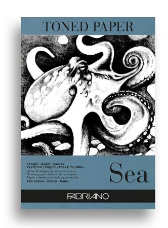 Fabriano Toned paper - Sea A4 - 120g - 50 ark