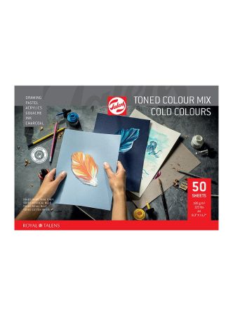 Talens Toned Paper - Cold color mix A4 - 180g - 50 ark