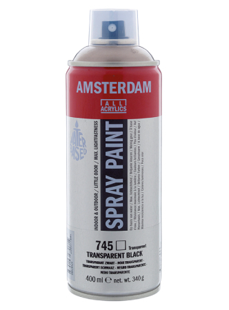 AMSTERDAM SPRAY 400ML - 745 transparent black, 