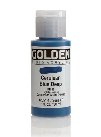 Golden Fluid Akryl 30ml - 2051 Cerulean Blue Deep
