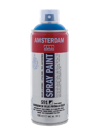 Amsterdam Spray 400ml - 591 Manganese blue phthalo deep, 