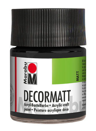 Marabu Decormatt 50ml - 073 Sort