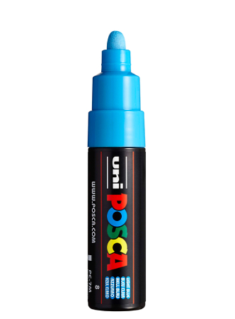 Uni POSCA PC-7M - Bullet 4,5-5,5mm - 8 Light Blue, 
