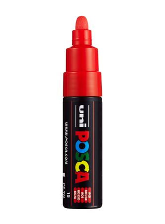 Uni POSCA PC-7M - Bullet 4,5-5,5mm - 15 Red, 