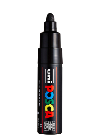 Uni POSCA PC-7M - Bullet 4,5-5,5mm - 24 Black