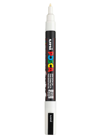 Uni POSCA PC-3M - Fine 0,9-1,3mm - 1 White, 