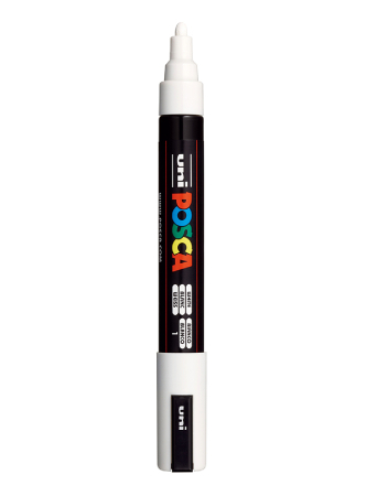 Uni POSCA PC-5M - Medium 1,8-2,5mm - 1 White, 
