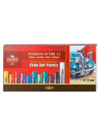 Koh-i-Noor Extra Soft Pastel Rund 8552 - Sett 12stk, 