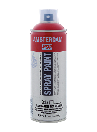 Amsterdam Spray 400ml - 317 Transparent red medium, 