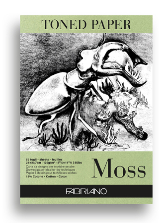 Fabriano Toned paper - Moss A4 - 120g . 50 ark